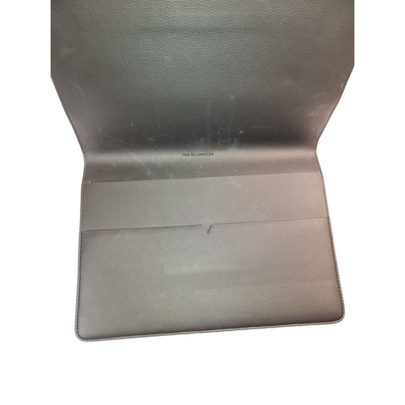 VON HOLZHAUSEN Apple MacBook 13" Black Leather Portfolio Sleeve Cover Ipad - Picture 2 of 6